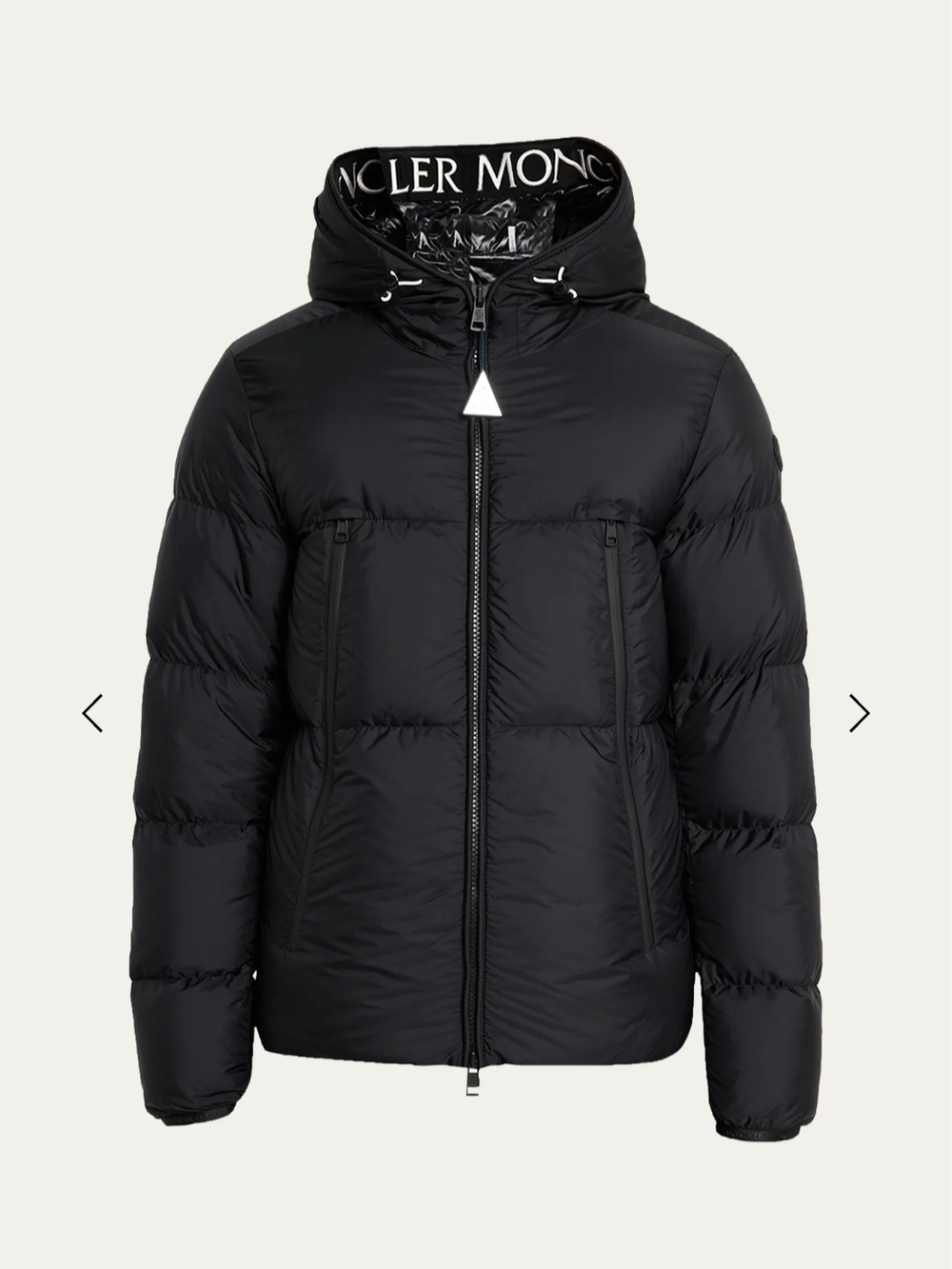 Moncler Black Hooded Down Jacket Mens Size 62/XXL NWOT